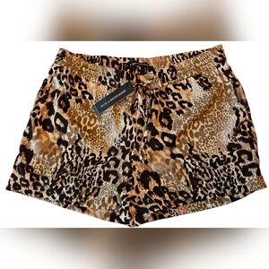 NWT Walter Baker Brown Leopard print shorts